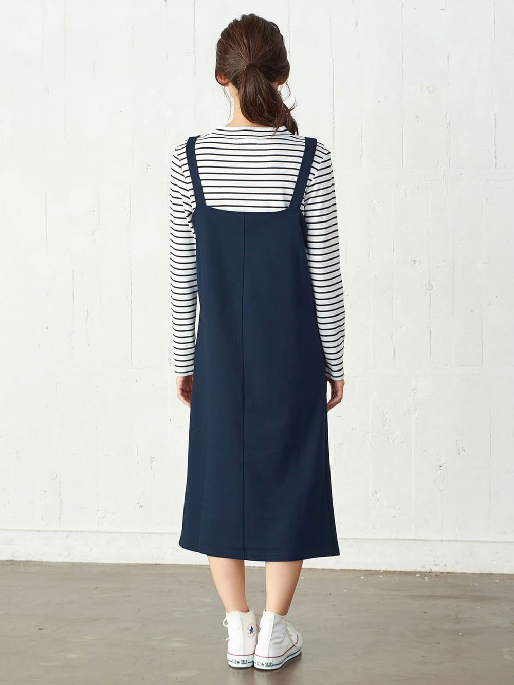 マタニティ ワンピース | 【出産後も長く使える】ain（アイン）ジャンスカフェイクワンピース マタニティ・授乳服 ｜マタニティウェア・授乳服通販｜  エンジェリーベ 公式