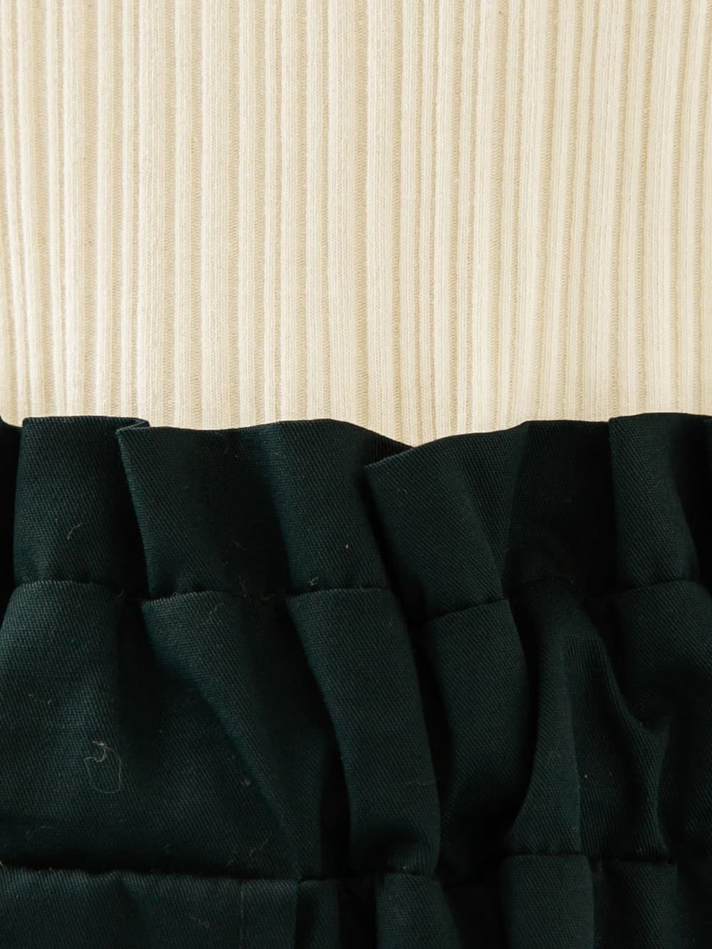 マタニティ ワンピース|LOVE MIC（ラブミック）ランダムテレコ×ツイル ドッキングワンピース　マタニティ・授乳服【出産後も長く使える】