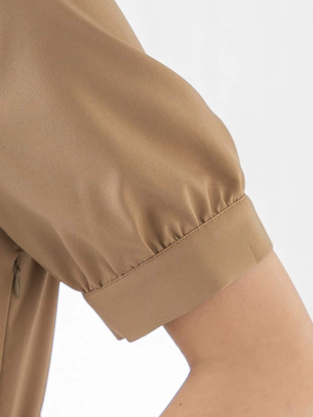 マタニティ ワンピース|【マタニティ・授乳服】ウエスト切り替え半袖ロングワンピース（ブラックリボン付き）【出産後も長く使える】