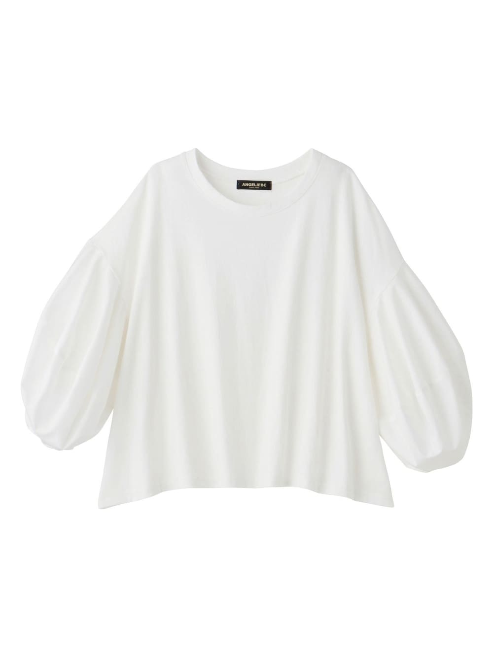 マタニティ トップス|ボリュームスリーブ異素材プルオーバー　マタニティ・授乳服【出産後も長く使える】|オフ