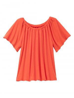 マタニティ パジャマ・ルームウェア|【授乳しやすい】【セット】カットソーオフショルトップス&ガウチョパンツ|オレンジ×オレンジ