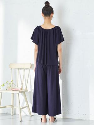 マタニティ パジャマ・ルームウェア|【授乳しやすい】【セット】カットソーオフショルトップス&ガウチョパンツ