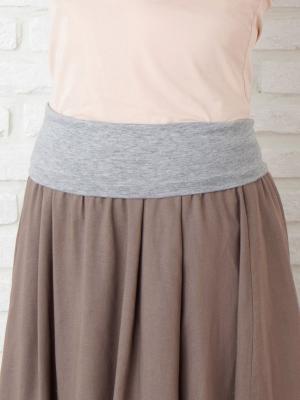 マタニティ スカート|【産前産後】コットンリネンタックフレアスカート【出産後も長く使える】