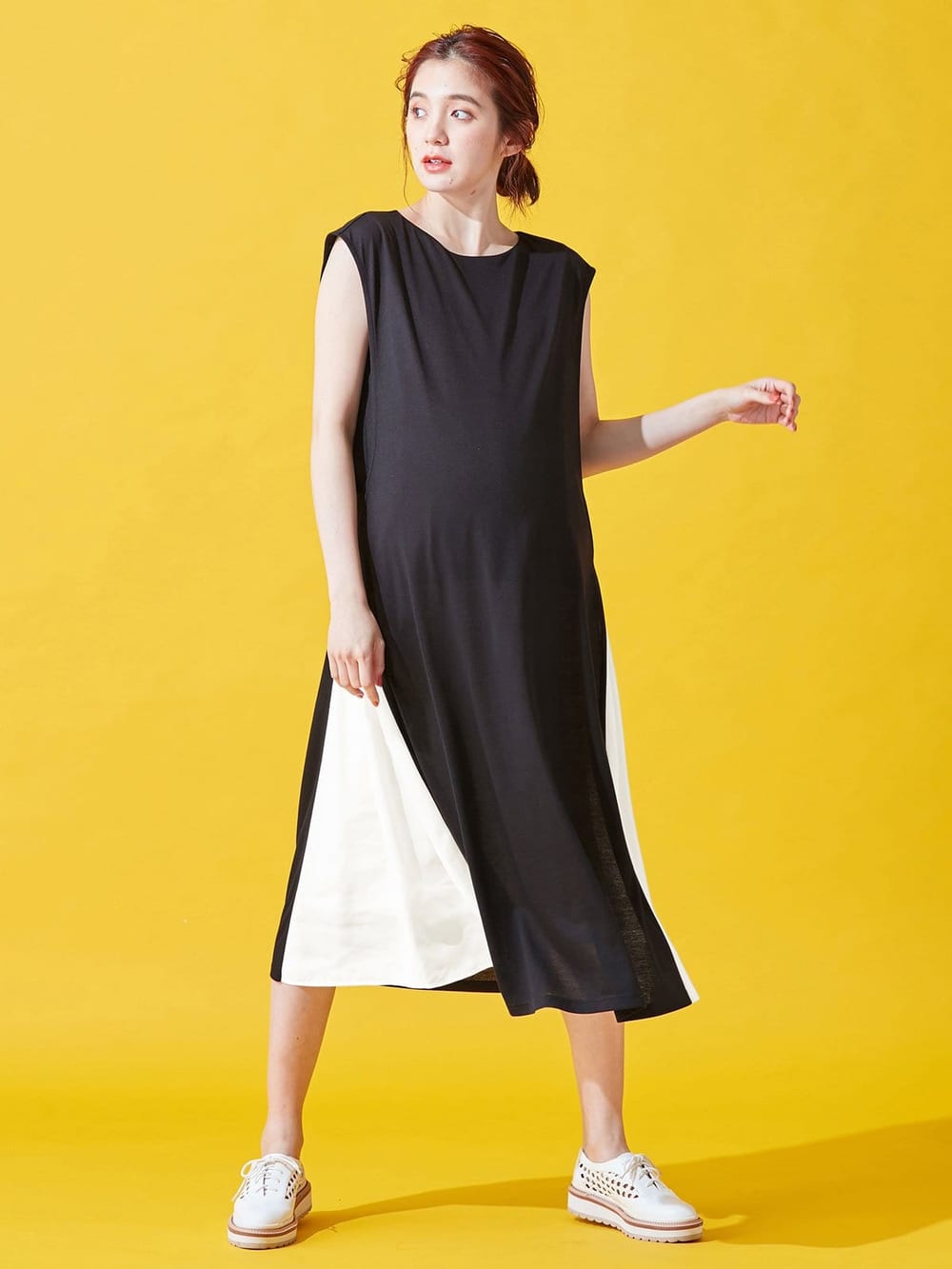 マタニティ ワンピース 授乳口付 レイヤード配色ワンピース マタニティウェア 授乳服通販 エンジェリーベ 公式 マタニティ ワンピース 授乳口付 レイヤード配色ワンピース マタニティウェア 授乳服通販 エンジェリーベ 公式