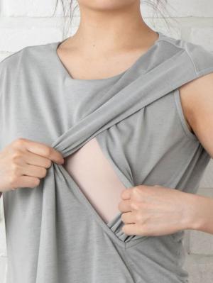 マタニティ ワンピース|レイヤード配色ワンピース マタニティ・授乳服【出産後も長く使える】