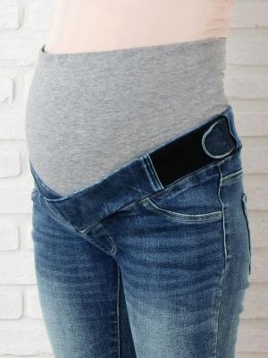 マタニティ パンツ|【産前産後対応】骨盤快適ハイストレッチスキニーデニムVパンツ【出産後も長く使える】