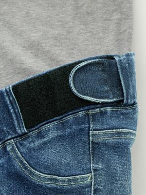 マタニティ パンツ|【産前産後対応】骨盤快適ハイストレッチスキニーデニムVパンツ【出産後も長く使える】