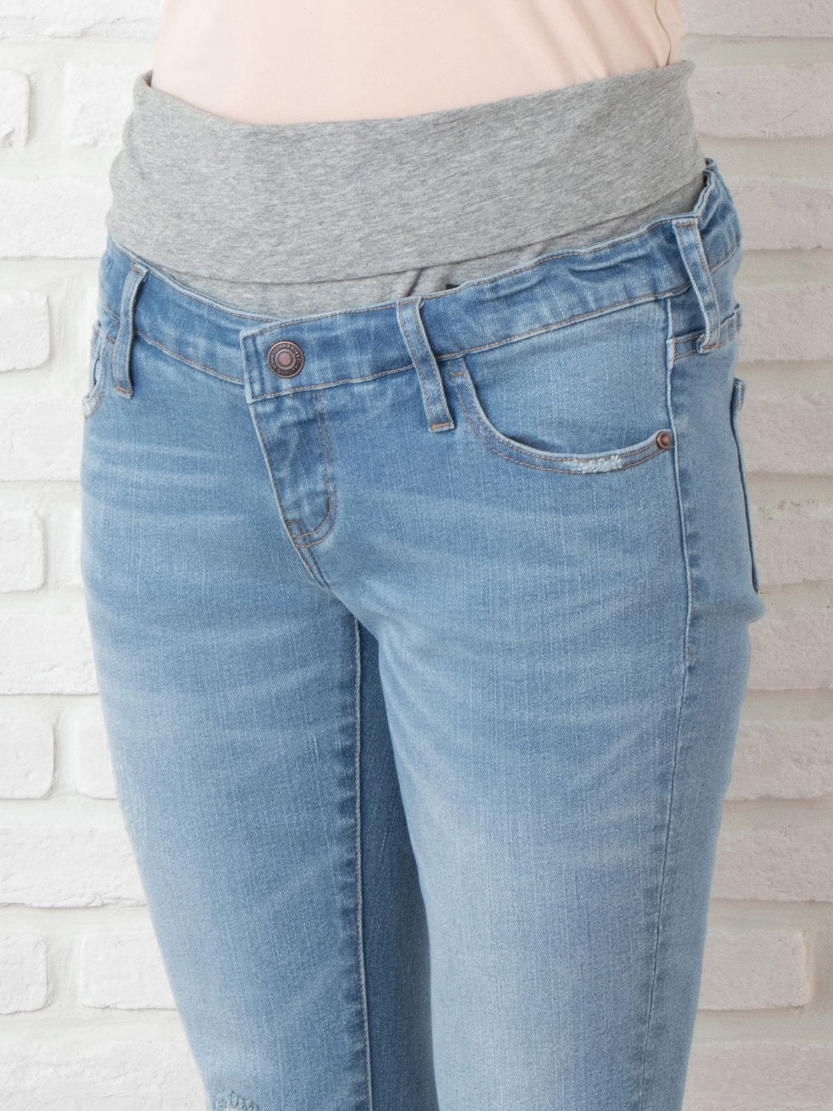 マタニティ パンツ|【産前産後対応】ハイストレッチデニムテーパードパンツ【出産後も長く使える】