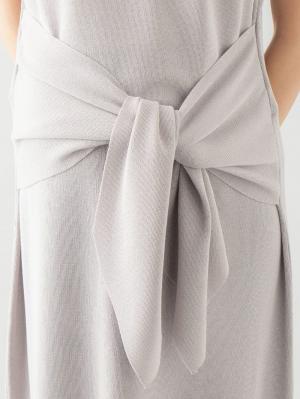 マタニティ ワンピース|ウエストリボンニットワンピース　マタニティ・授乳服【出産後も長く使える】