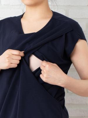 マタニティ トップス|リボン付きトップス マタニティ・授乳服【出産後も長く使える】