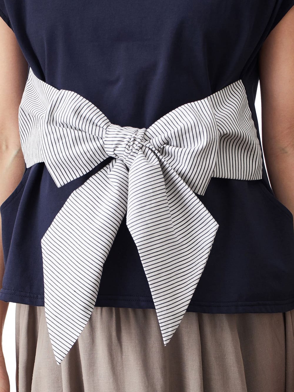 マタニティ トップス|リボン付きトップス マタニティ・授乳服【出産後も長く使える】