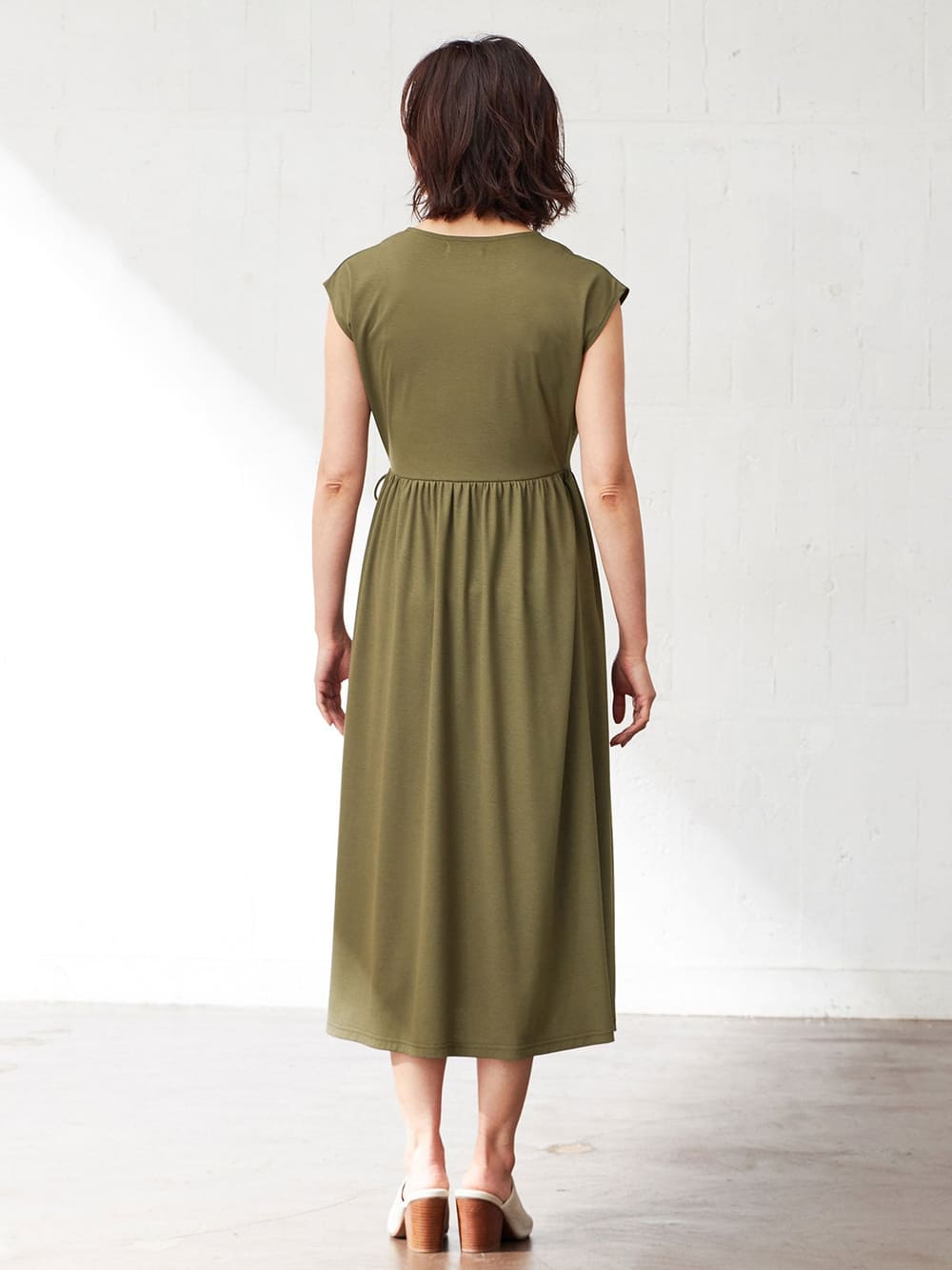 マタニティ ワンピース|2WAYラップロングワンピース　マタニティ・授乳服【出産後も長く使える】