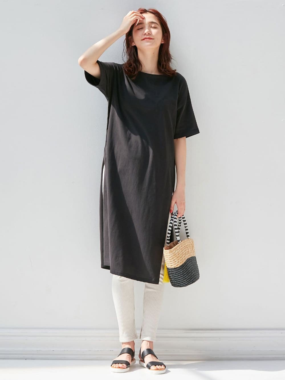 マタニティ ワンピース 授乳口付 セット スリットtシャツワンピ 産後も使えるレオパードマキシスカートセット マタニティウェア 授乳服通販 エンジェリーベ 公式