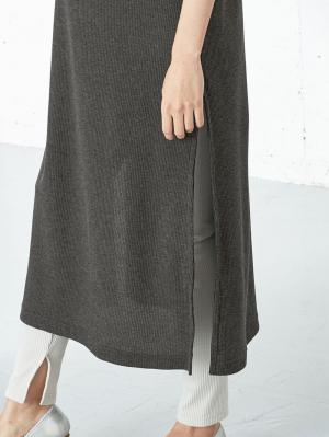 マタニティ トップス|サーマルロングサイドスリットチュニック マタニティ・授乳服【出産後も長く使える】