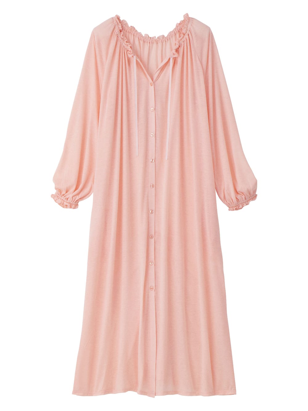 マタニティ パジャマ・ルームウェア|【授乳口付】【セット】ネグリジェガウン×キャミソールセット|ペールピンク