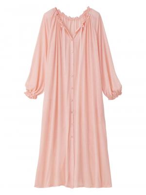 マタニティ パジャマ・ルームウェア|【授乳口付】【セット】ネグリジェガウン×キャミソールセット|ペールピンク