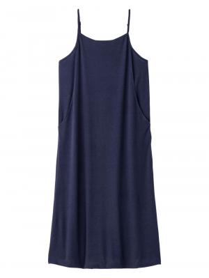 マタニティ パジャマ・ルームウェア|【授乳口付】【セット】ネグリジェガウン×キャミソールセット|ネイビー