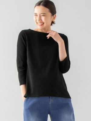七分袖バスクTシャツ マタニティ・授乳服【出産後も長く使える】