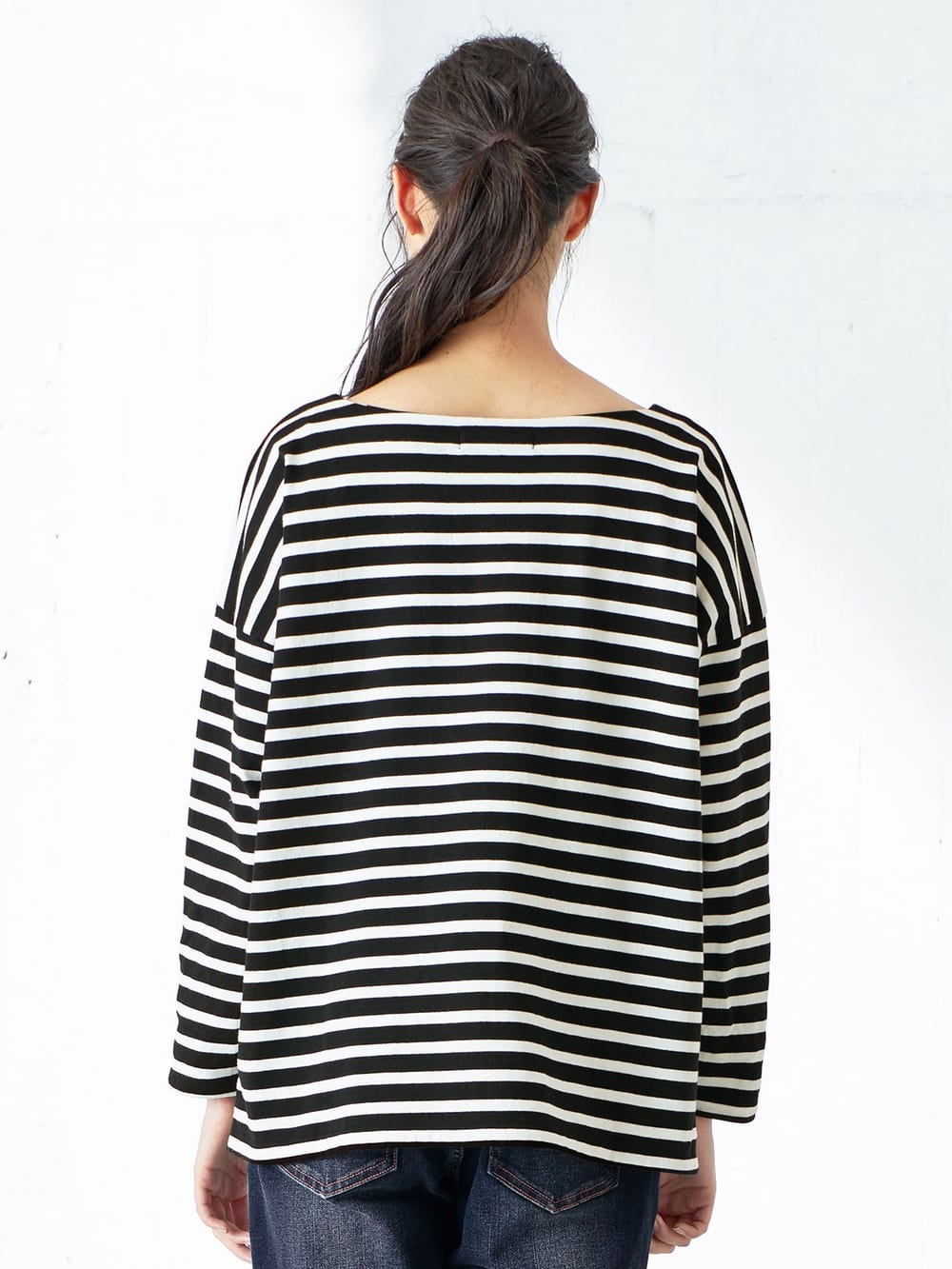 マタニティ トップス|【親子コーデ可】長袖ビックシルエットバスクTシャツ　マタニティ・授乳服【出産後も長く使える】