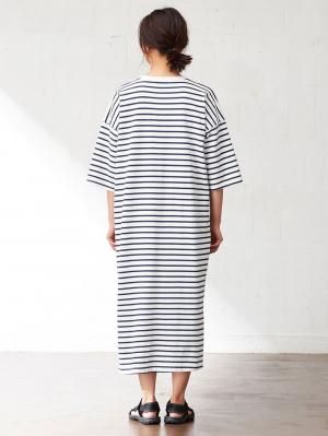 マタニティ ワンピース|【親子コーデ可】半袖ビックシルエットバスクワンピース マタニティ・授乳服【出産後も長く使える】