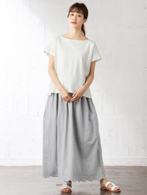 マタニティ ワンピース|【マタニティ・授乳服】【親子コーデ可】3WAYスカラップレースシャーリングワンピース【出産後も長く使える】