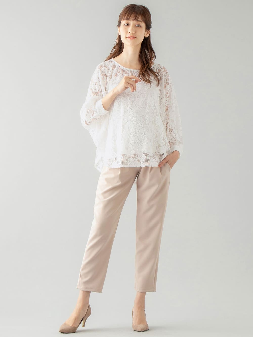 授乳しやすい セット 総レーストップス インナーキャミセット マタニティウェア 授乳服通販 エンジェリーベ 公式 授乳しやすい セット 総レーストップス インナーキャミセット マタニティウェア 授乳服通販 エンジェリーベ 公式