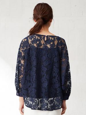 マタニティ トップス|【セット】総レーストップス&インナーキャミセット マタニティ・授乳服【出産後も長く使える】