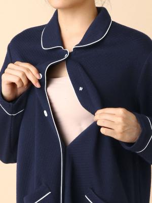 マタニティ パジャマ・ルームウェア|【授乳しやすい】ふんわりタッチキルティングネグリジェガウン