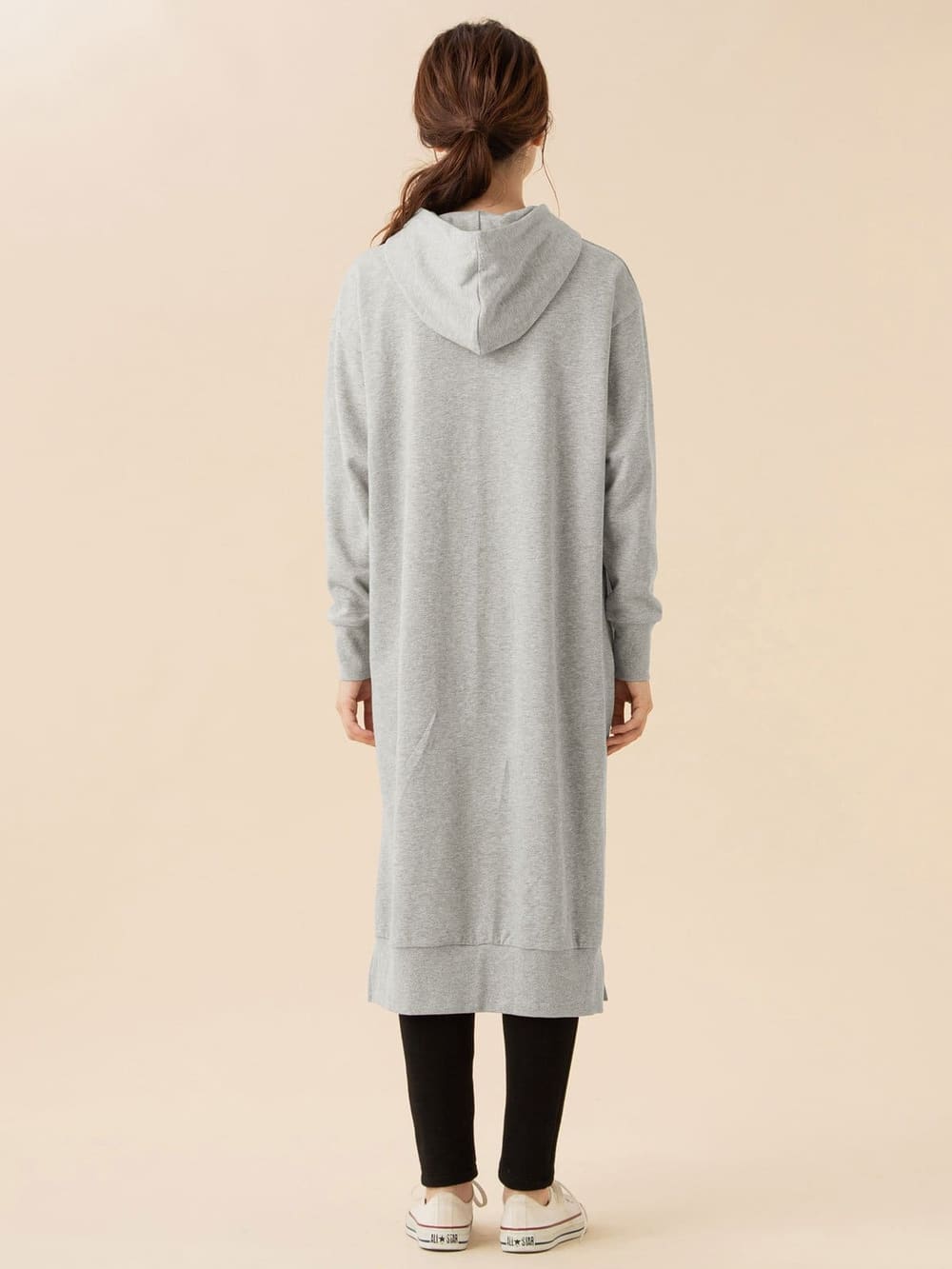 マタニティ ワンピース|裏毛BIGフーディワンピース　マタニティ・授乳服