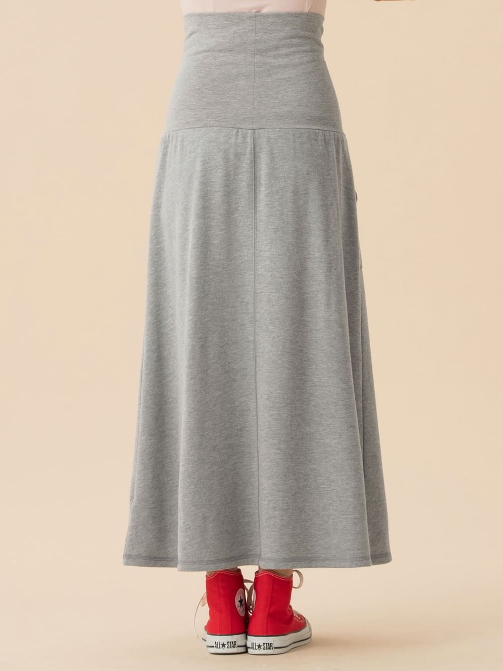 アウトレット|【産前産後対応】裏毛マキシスカート【出産後も長く使える】
