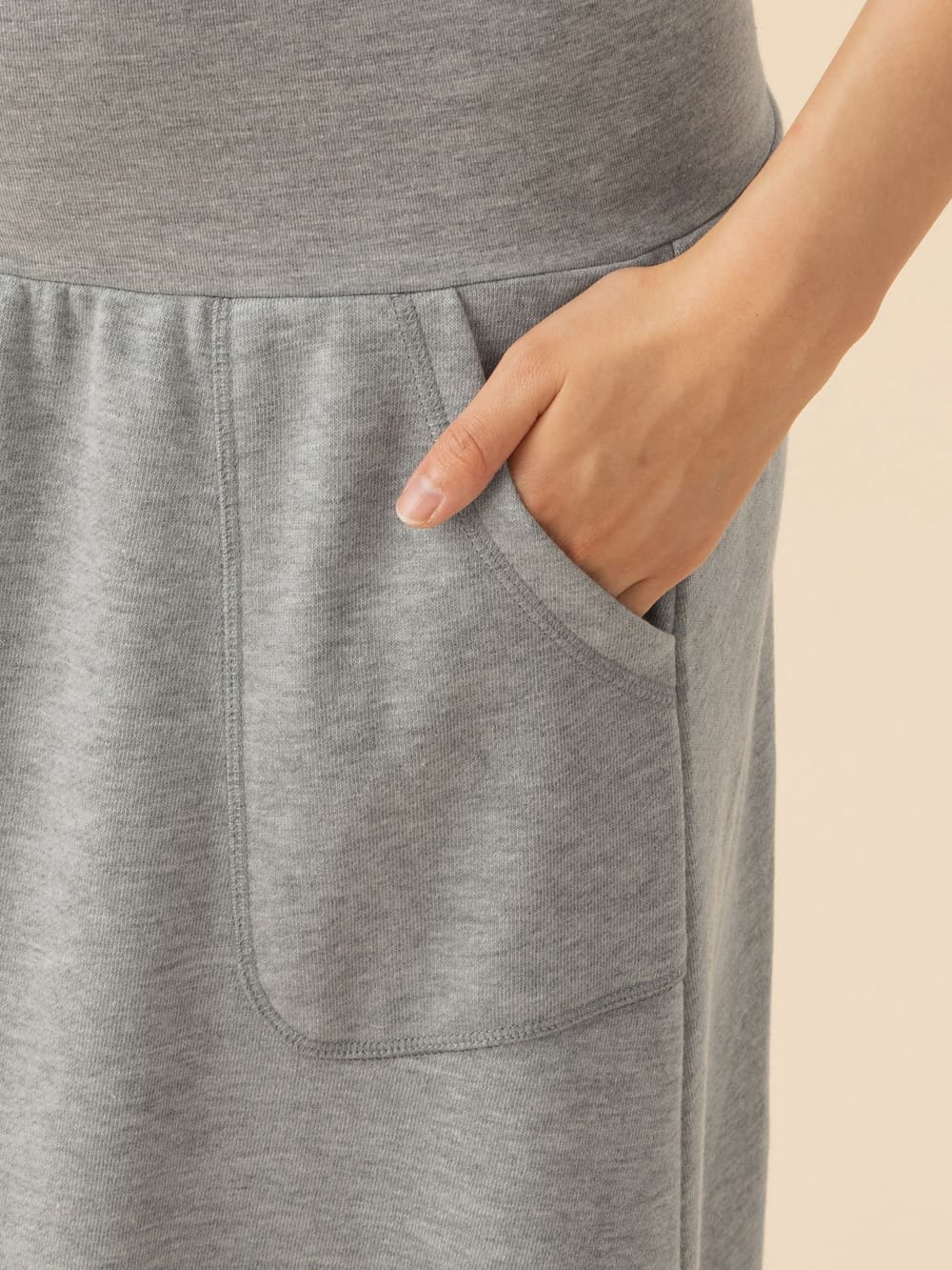 アウトレット|【産前産後対応】裏毛マキシスカート【出産後も長く使える】