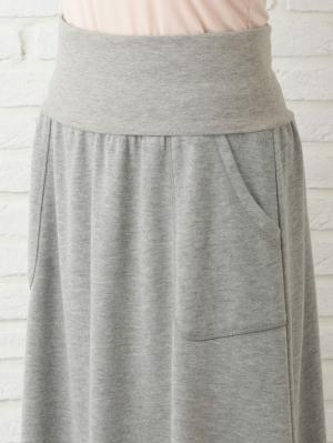 アウトレット|【産前産後対応】裏毛マキシスカート【出産後も長く使える】