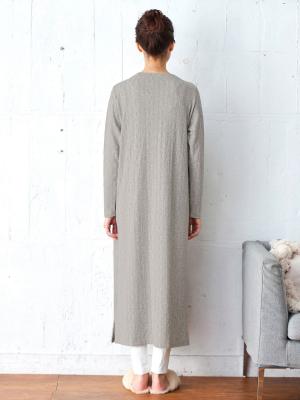 マタニティ パジャマ・ルームウェア|【授乳口付】ジャガードロングワンピネグリジェ