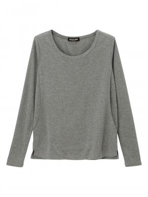 綿混やわらかフライスラウンドネックTシャツ　マタニティ・授乳服【出産後も長く使える】 29367