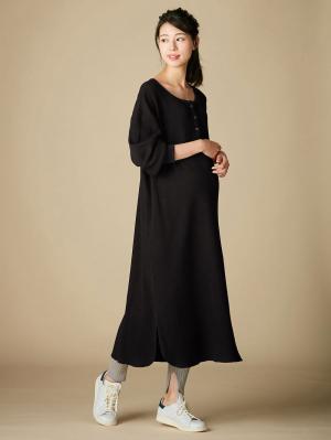 マタニティレッグウェア|ain(アイン)【産前産後対応】12ゲージニットリブレギンス【出産後も長く使える】|グレー