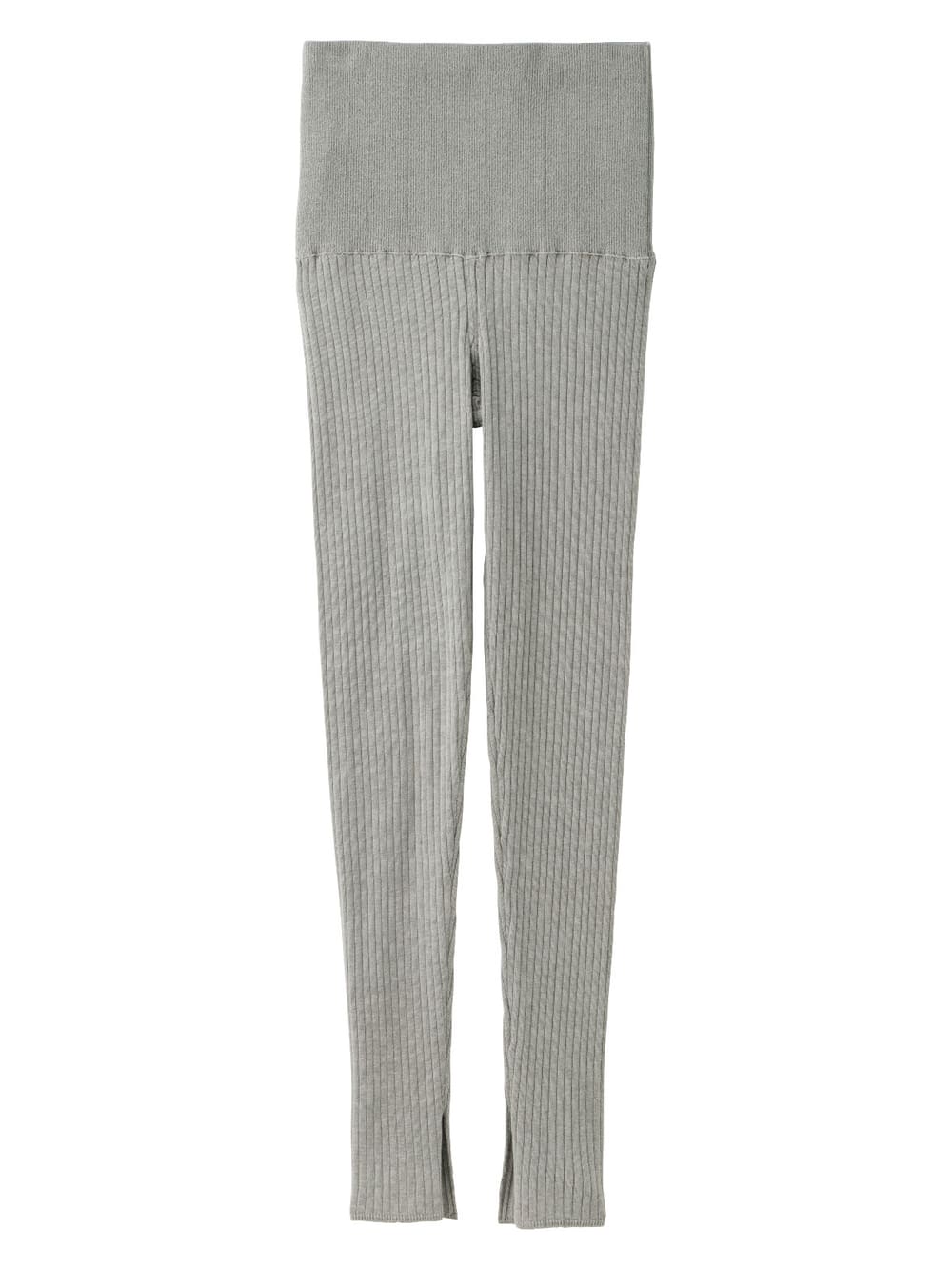 マタニティレッグウェア|ain(アイン)【産前産後対応】12ゲージニットリブレギンス【出産後も長く使える】|グレー