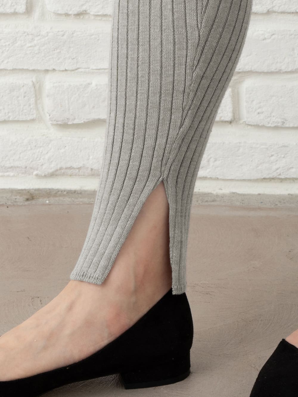 マタニティレッグウェア|ain(アイン)【産前産後対応】12ゲージニットリブレギンス【出産後も長く使える】