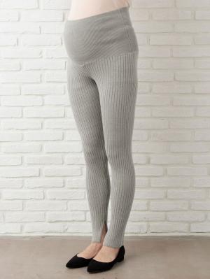 マタニティレッグウェア|ain(アイン)【産前産後対応】12ゲージニットリブレギンス【出産後も長く使える】