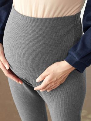 マタニティレギンス|ain（アイン）裏起毛リブレギンス【出産後も長く使える】