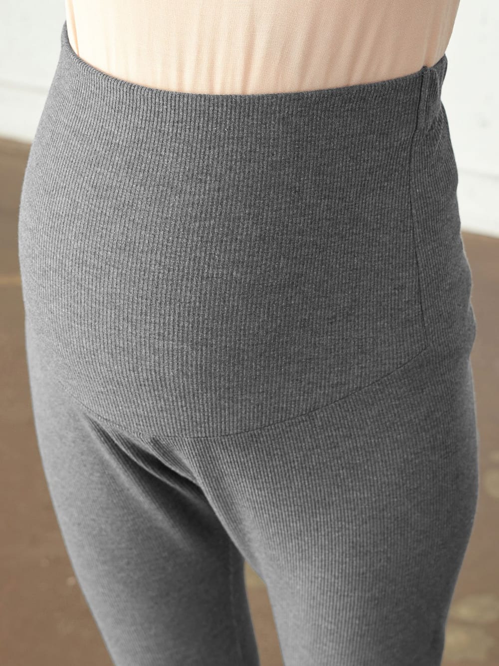 マタニティレギンス|ain（アイン）裏起毛リブレギンス【出産後も長く使える】