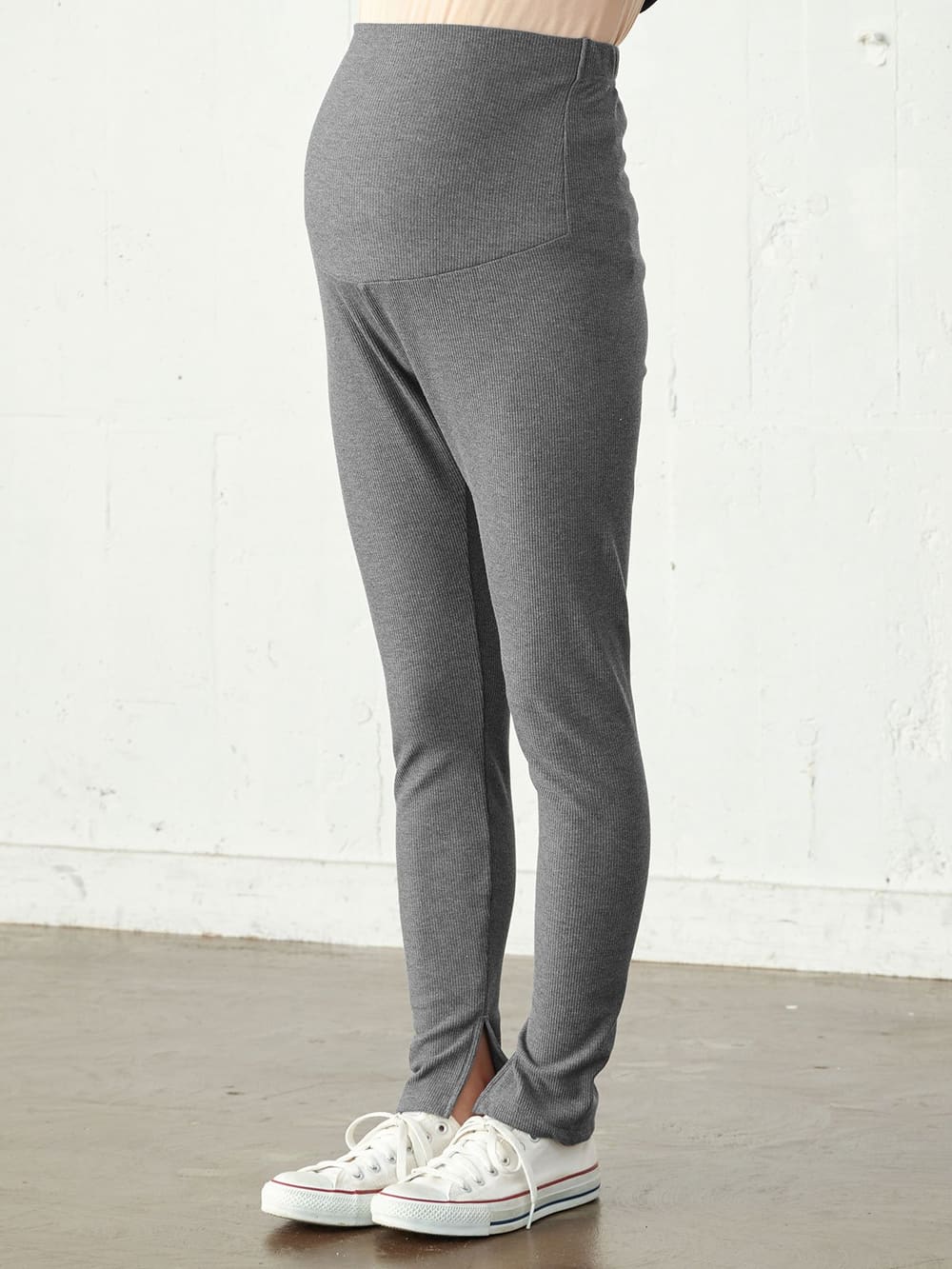 マタニティレギンス|ain（アイン）裏起毛リブレギンス【出産後も長く使える】