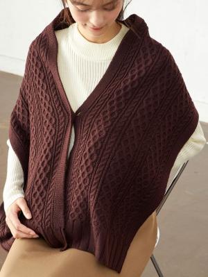 マタニティ トップス|LOVE MIC（ラブミック）【セット】アクリルリブニットトップス&ストール　マタニティ・授乳服