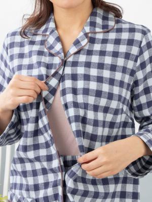 マタニティ パジャマ・ルームウェア|mutti ei（ムッティアイ）【授乳しやすい】ビエラ先染めチェックパジャマ