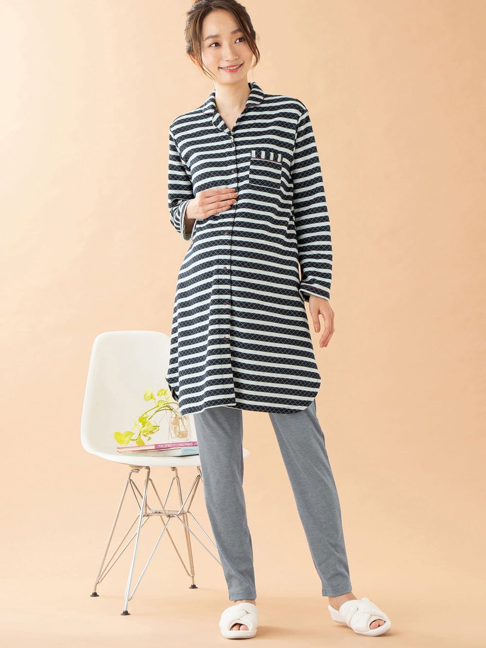 アウトレット Mutti Ei 授乳しやすい ニットキルト先染めボーダーパジャマ ベビー服 新生児服 ベビー用品通販 エンジェリーベ 公式