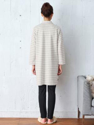 マタニティ パジャマ・ルームウェア|mutti ei（ムッティアイ）【授乳しやすい】ニットキルト先染めボーダーパジャマ