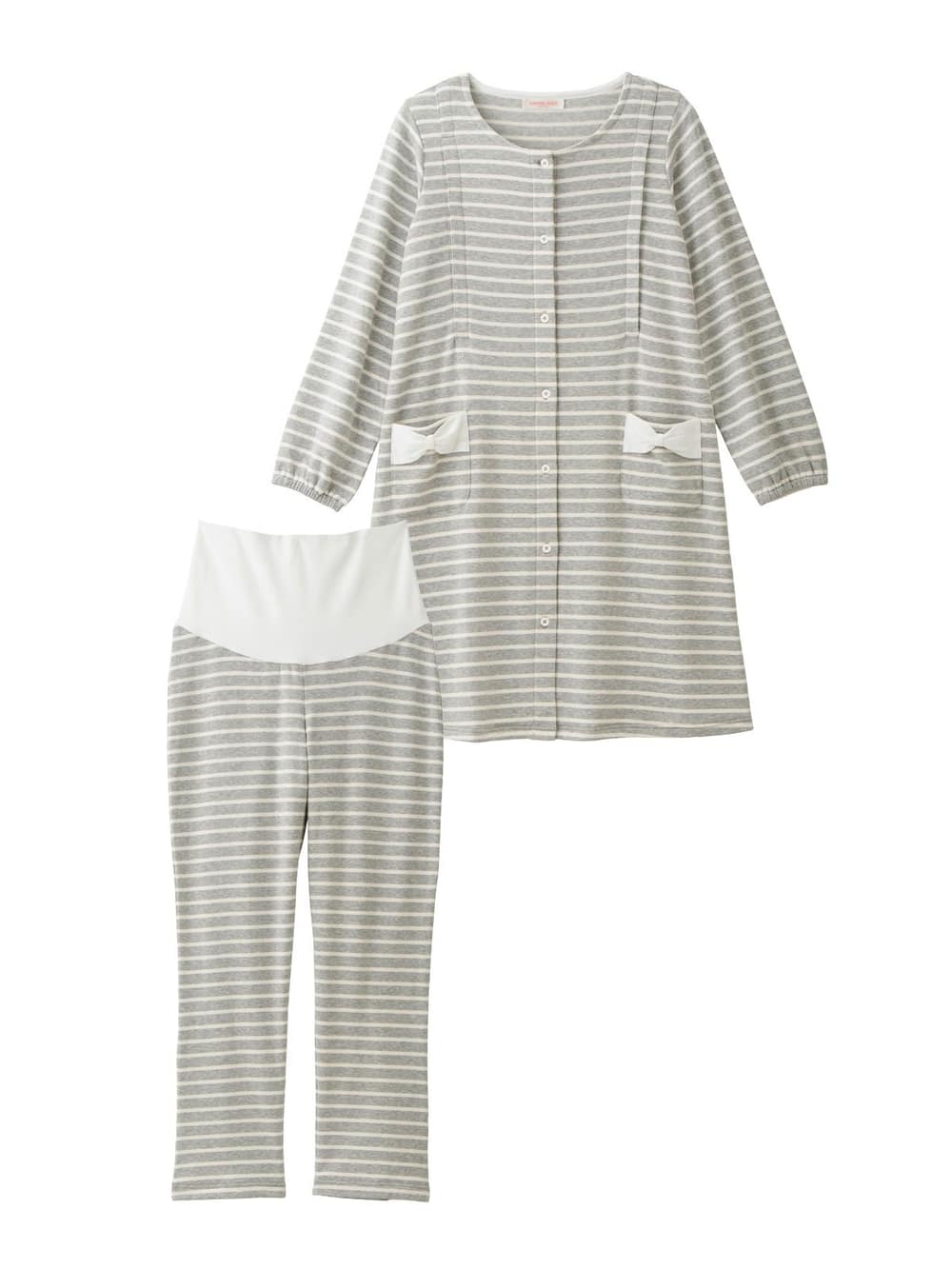 授乳口付 セット リボンポケットワンピ 産後も使えるパンツセットパジャマ エンジェリーベ マタニティウェア 授乳服通販 エンジェリーベ 公式