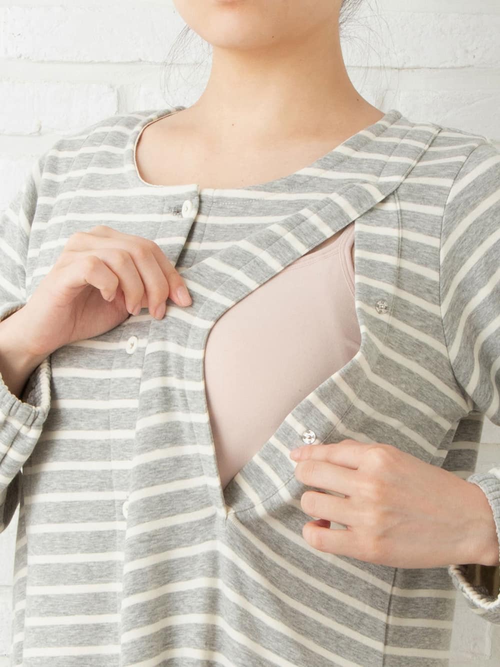 マタニティ パジャマ・ルームウェア|【授乳口付】【セット】リボンポケットワンピ＆産後も使えるパンツセットパジャマ