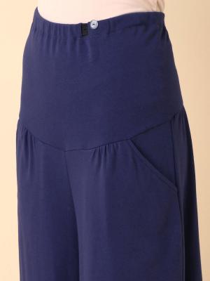 マタニティ パジャマ・ルームウェア|【授乳口付】【セット】裏起毛もっちりフライスボートネックトップス＆産後も使えるワイドパンツ