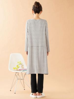 マタニティ パジャマ・ルームウェア|【授乳口付】【セット】もっちりフライス裏起毛ドロストワンピ＆産後も使えるパンツパジャマ