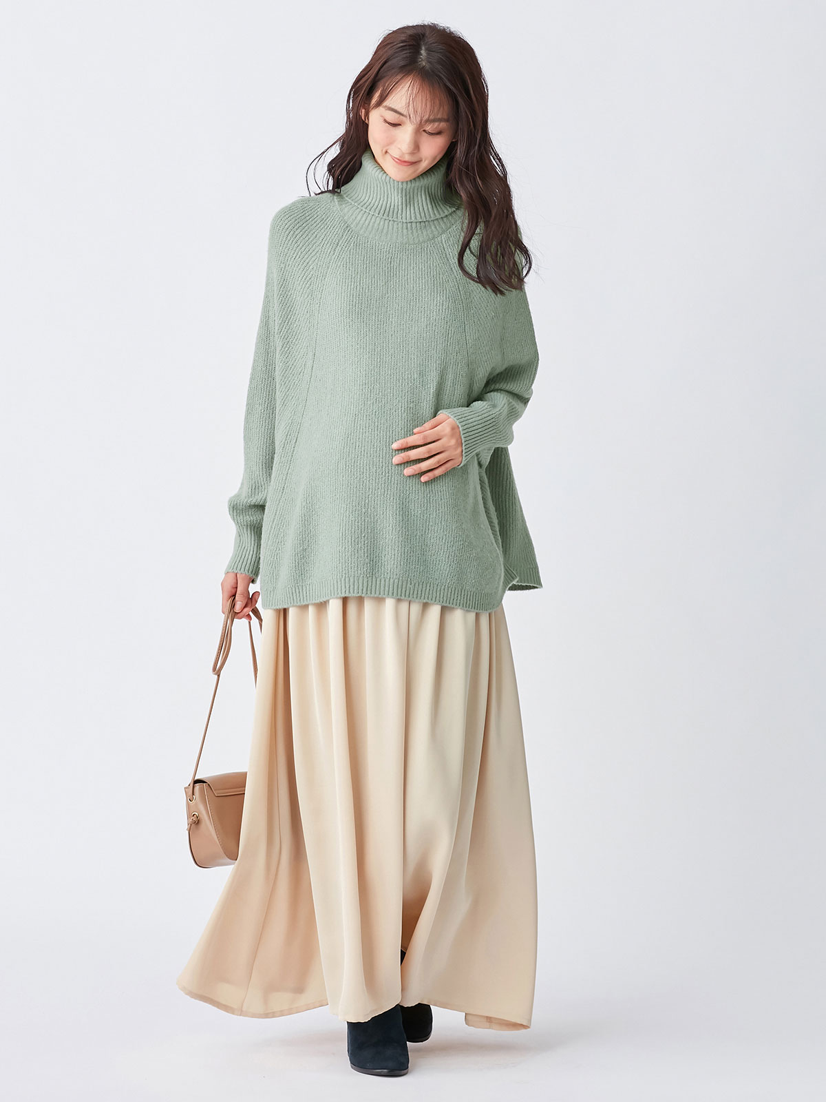 マタニティ スカート ストレッチヤーンポンチョ型ニット マタニティ 授乳服 マタニティウェア 授乳服通販 エンジェリーベ 公式 マタニティ スカート ストレッチヤーンポンチョ型ニット マタニティ 授乳服 マタニティウェア 授乳服通販 エンジェリーベ 公式